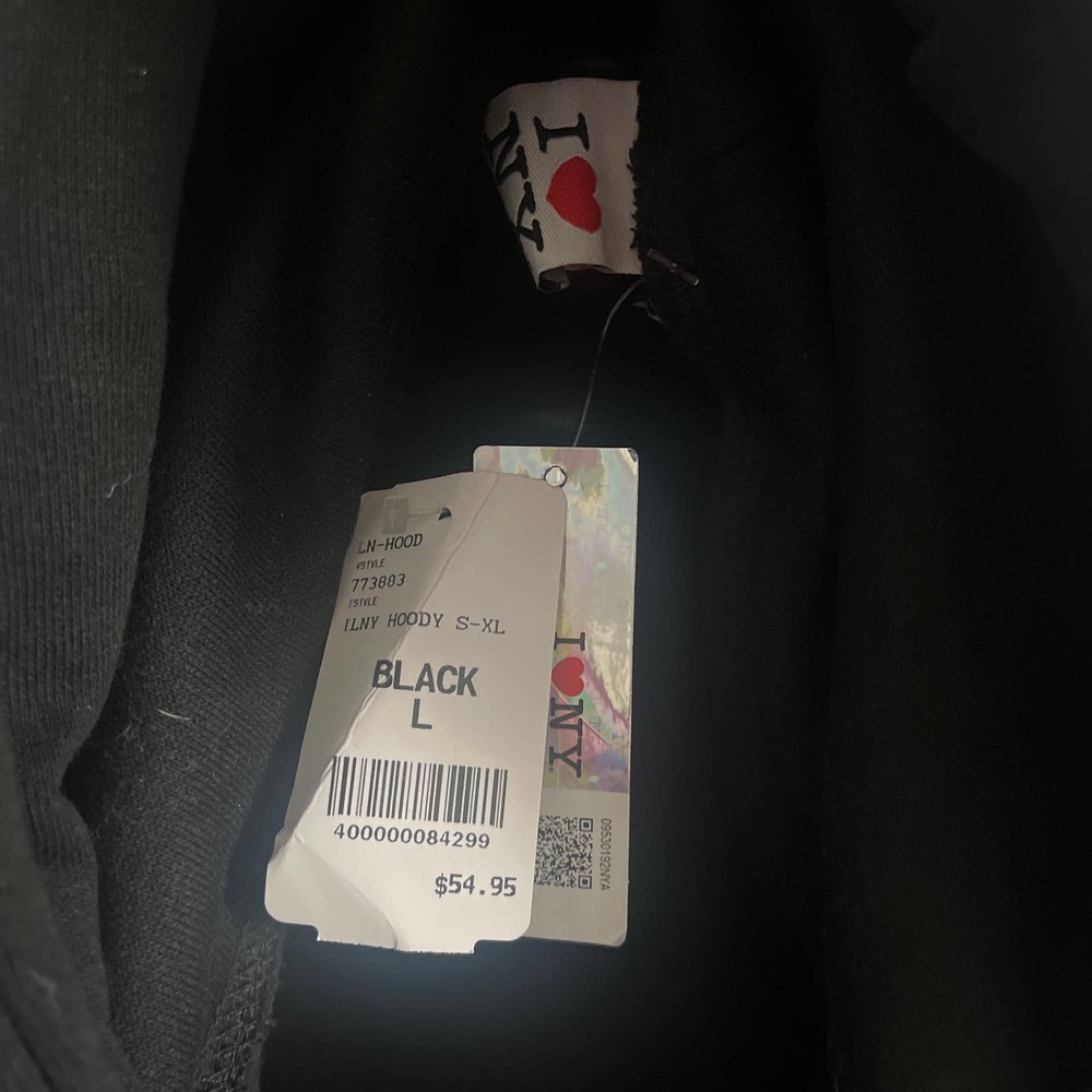 Classic I ❤️ NY Hoodie Black with White + Red (NWT) - M - Picture 4 of 4